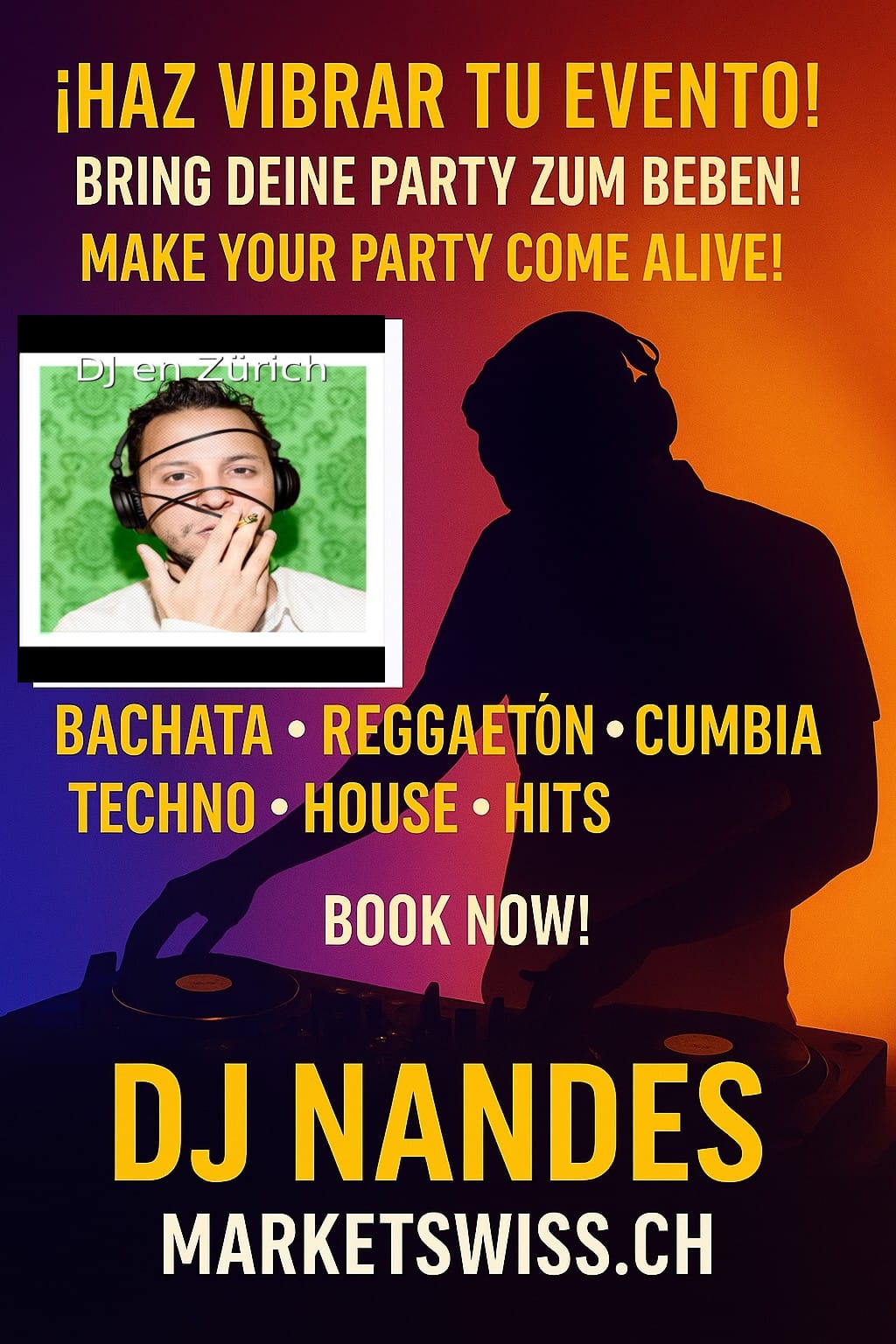 Nuno Fernandes ist: DJ NANDES in der Schweiz