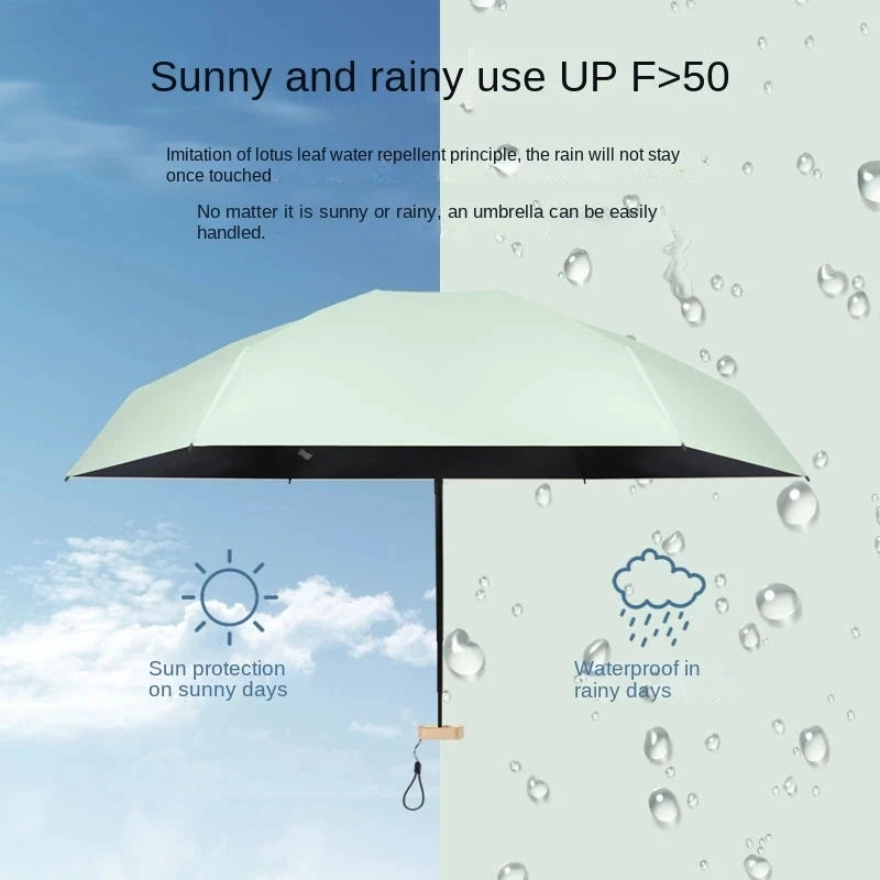 70 % Rabatt auf Mini-Sonnenschirm, kleiner Taschen-Regenschirm, Vinyl-Klappschirm, UV- und UV-Schutz, Sonnenschutz, Taschenschirm