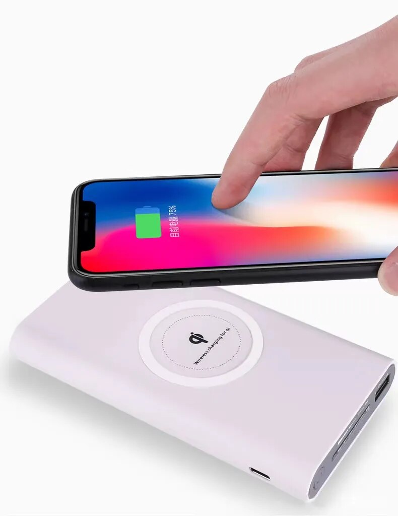 Tragbare Power Bank 30000 50000 100000 200000 mAh, große Kapazität, mobile Stromversorgung, kabelloses Schnellladen, integriertes Kabel.