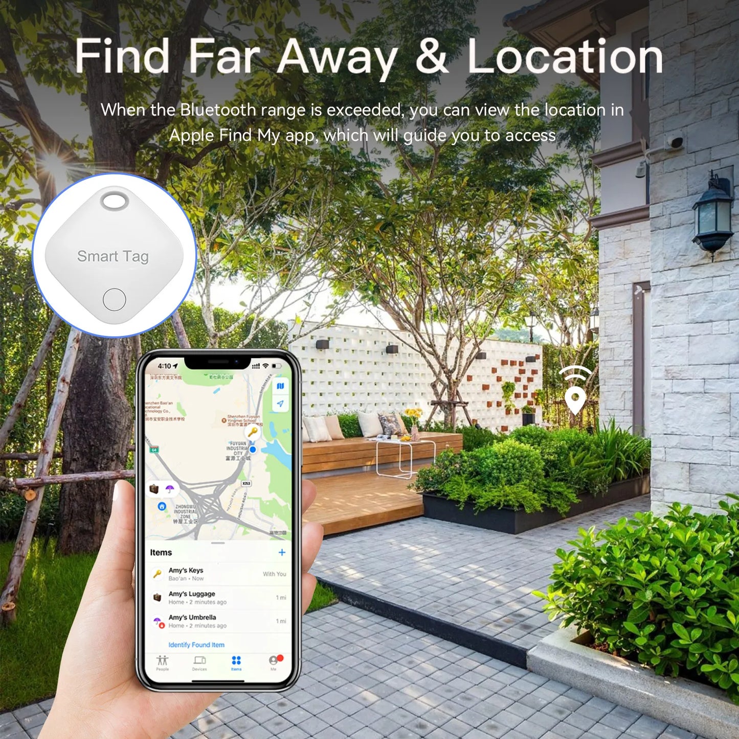 Bluetooth GPS Tracker for AirTag Replacement via Apple Bike Key Finder MFI Smart iTag